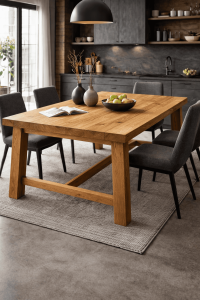 Стол из дуба в интерьере