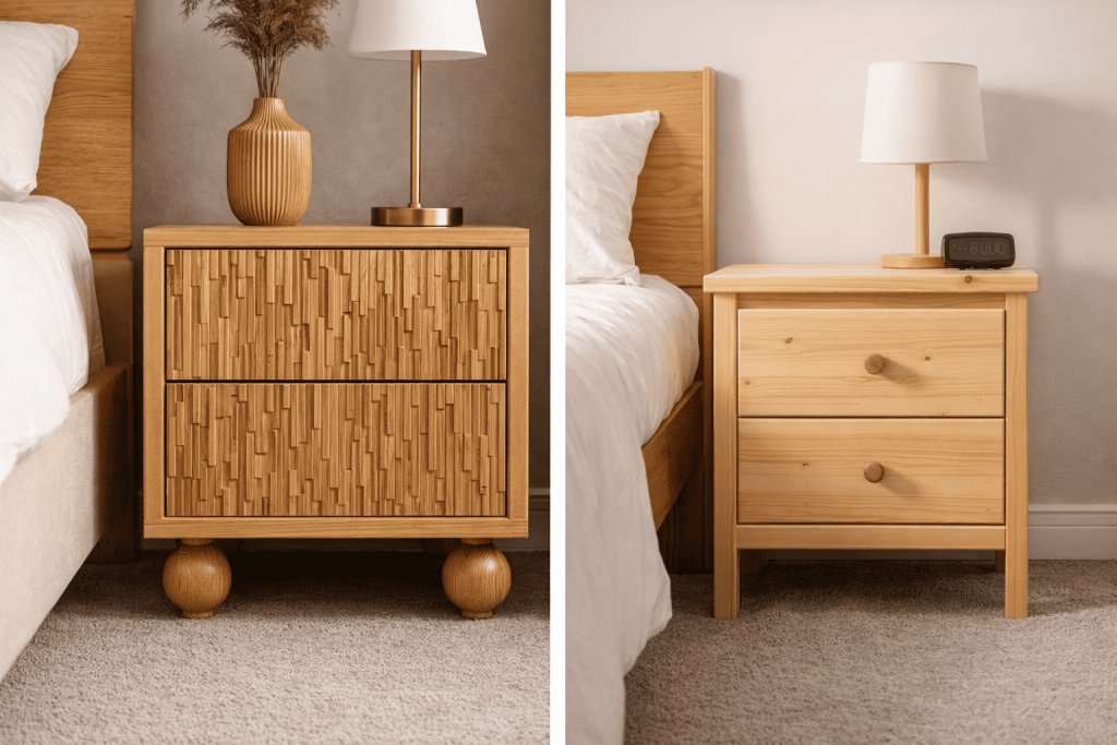 Сравнение дизайнерской тумбы и тумбы из магазина